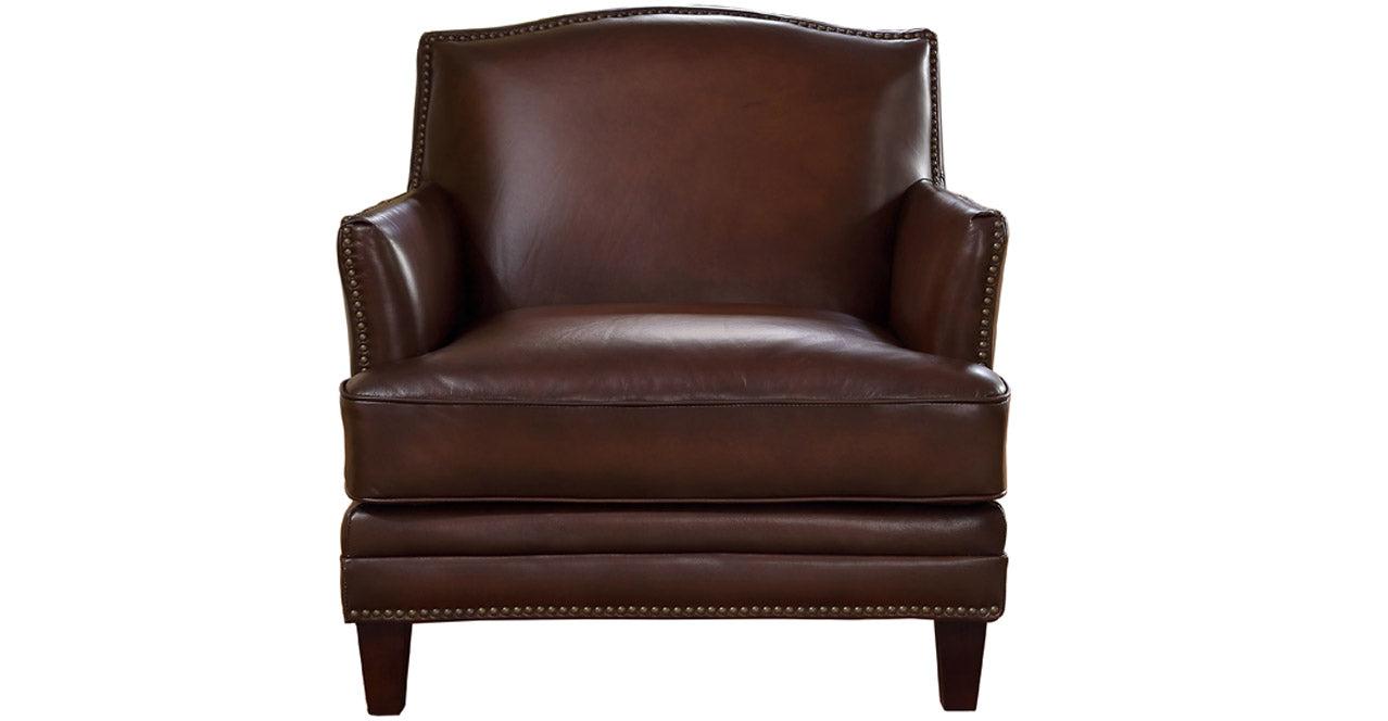 Oxford Leather Sofa Collection, Caramel Brown